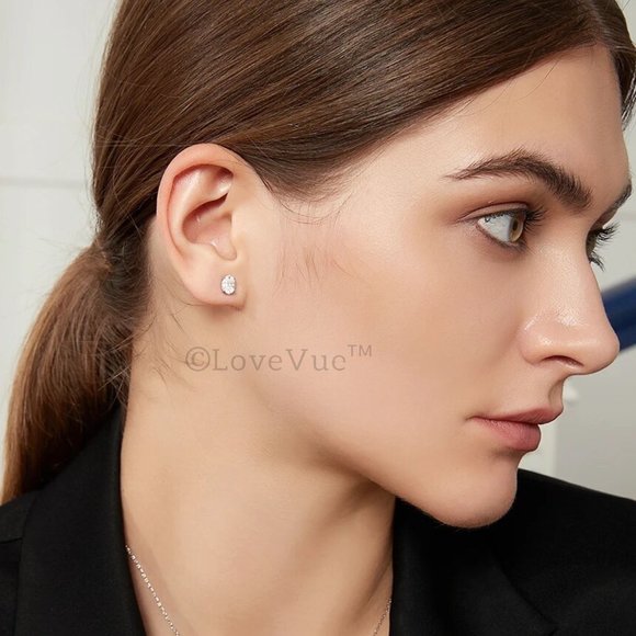 Certified 1ct. t.w. Diamond Oval Hidden Halo Stud Earrings VVS1 GRA Certified - Picture 8 of 16
